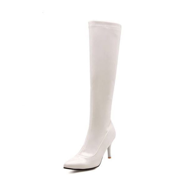 

night club shoes knee high boots women shoes fashion black pole dancing shoes short plush soft patent leather boots