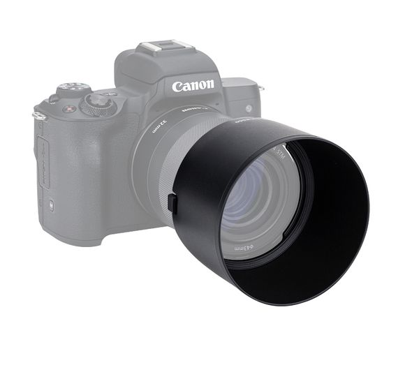 LH-ES60 Paraluce per obiettivo Canon EF-M 32mm f/1.4 STM Sostituisce ES-60 Consente di inserire un filtro da 43 mm e un copriobiettivo