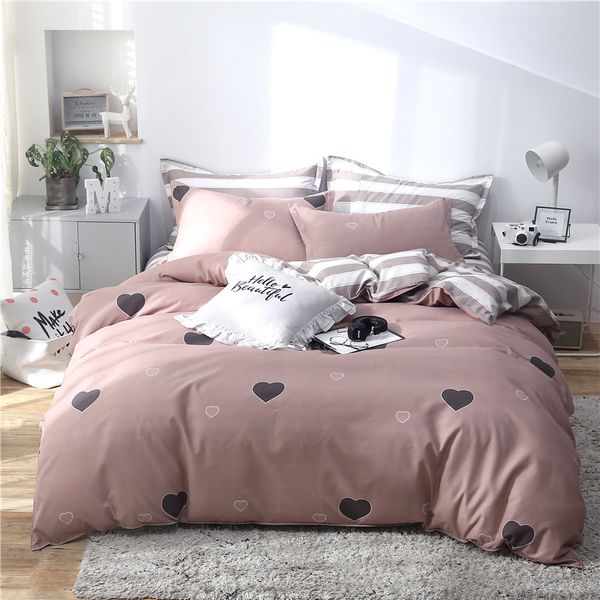 

new love bedding sets duvet cover cartoon bed sheets pillowcases twin  king quilt comforter cover good quality bedclothes