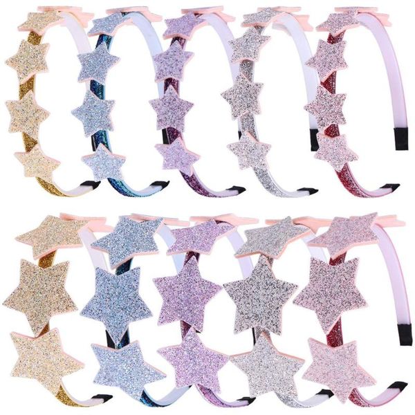 

мода блеск hairband дети блестящая звезда оголовье партии обручи для волос сладкий головной убор для девочек аксессуары для волос принцесса, Slivery;white