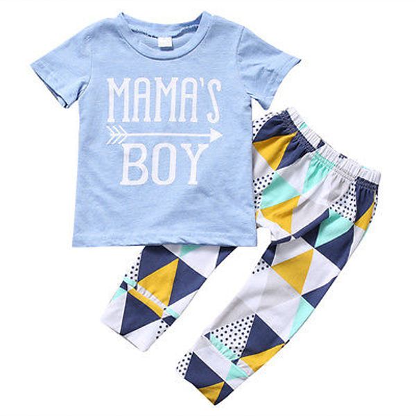 

newborn baby boys t-shirt+ long pants leggings outfits set clothes cotton, White