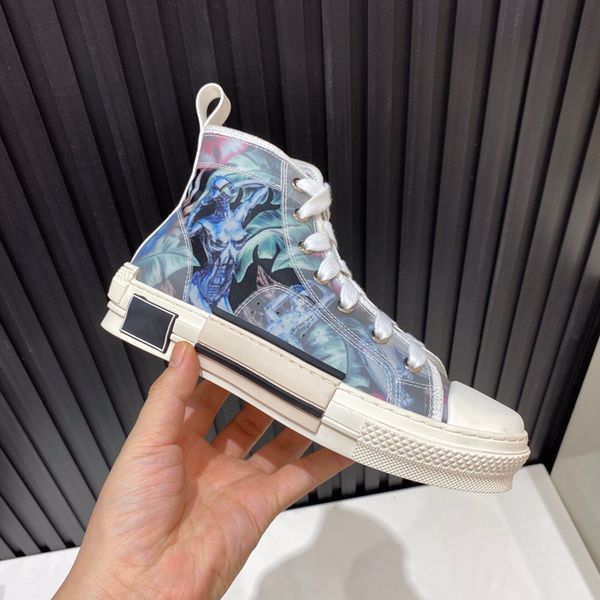 

2020 classic designer mens women blue dinosaur navy hi-sneakers causal shoes with black white rubber sole