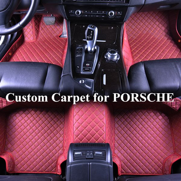 

wholesale custom car floor mats for porsche 911 carrera macan cayenne 3d luxury carpets alfombra coche tapete carro