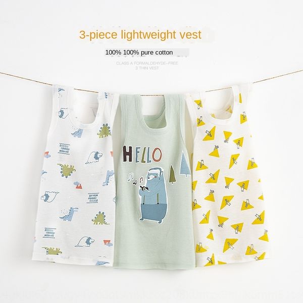 

children's small baby three-piece pure cotton children's small pure cotton vest three-piece baby vest, Blue