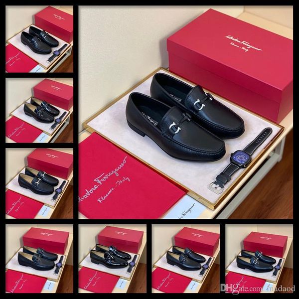 

20sw бизнес luxury оксфорды men дышащий geunine кожи обувь мужская обувь платье мужской официальный офис партии свадебная обувь tttt4, Black