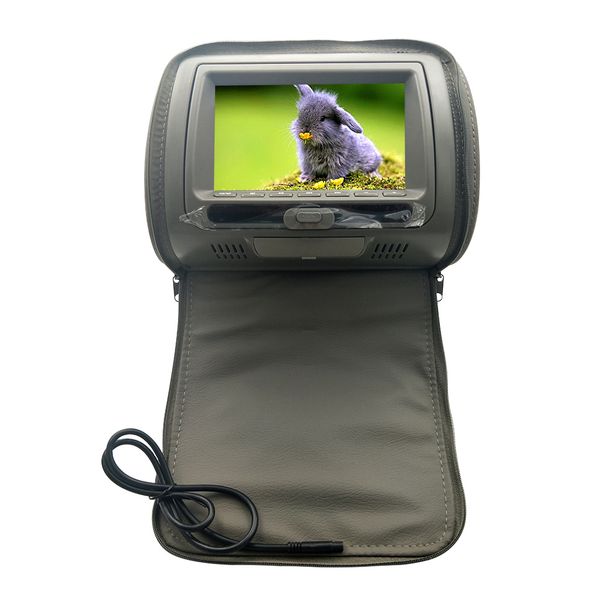 

7 inch usb video infrared monitor game speaker zipper cover dvd player multifunction adjustable lcd screen hd car headrest