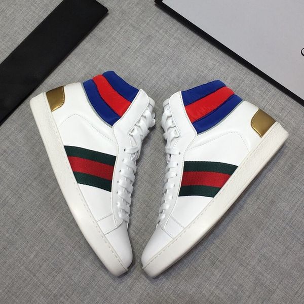 

mens casual low cut g canvas shoes sports shoes embroidered bee snake leather flat shoes with original packaging, Black