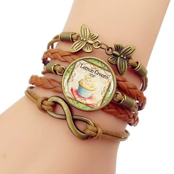 

accessories cake time bracelet multi-storey manual cortex weave glass group combine, Golden;silver