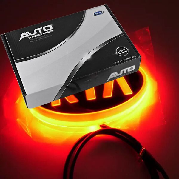 

shenlao 13x6.5cm 3d car emblem light lamp led rear badge sticker light led 3d logo emblems for kia auto lights