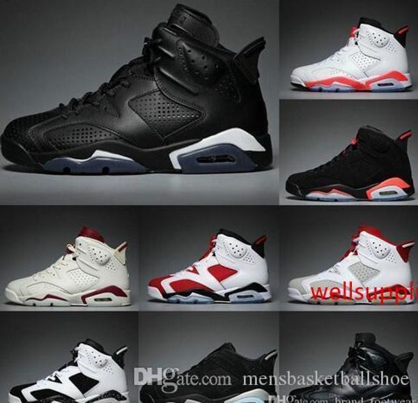 

released 6 6s alternate basketball shoes for men 6s black infrared oreo sport blue maroon hight sneakers mens trainer shoes