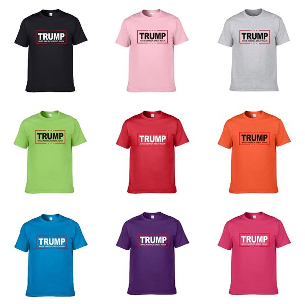 

wholesale new luxury designer brand round neck trump t-shirt summer new men women high street mens shirt casual trump t-shirt 8 colors #351, White;black