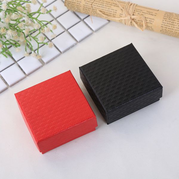 

[ddisplay]7.5*7.5*3.5cm diamond pattern jewelry box birthday gift anklet case bracelet jewelry storage box pendant jewelry box for girl, Black;white