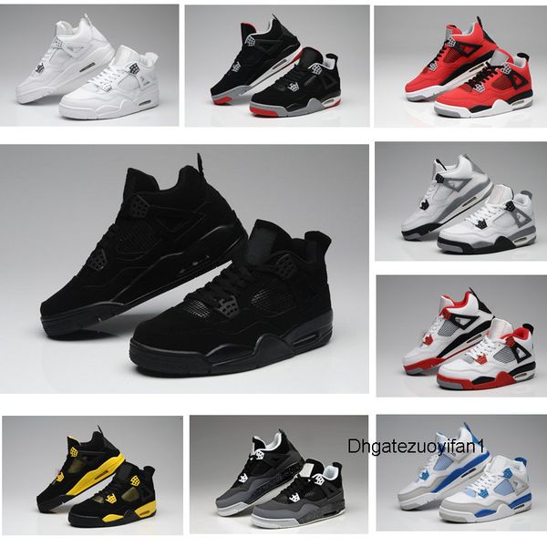 

basketball shoes 4 4s men women raptors sports shoes white cement black red yellow sneakers us size 5.5-13 ing
