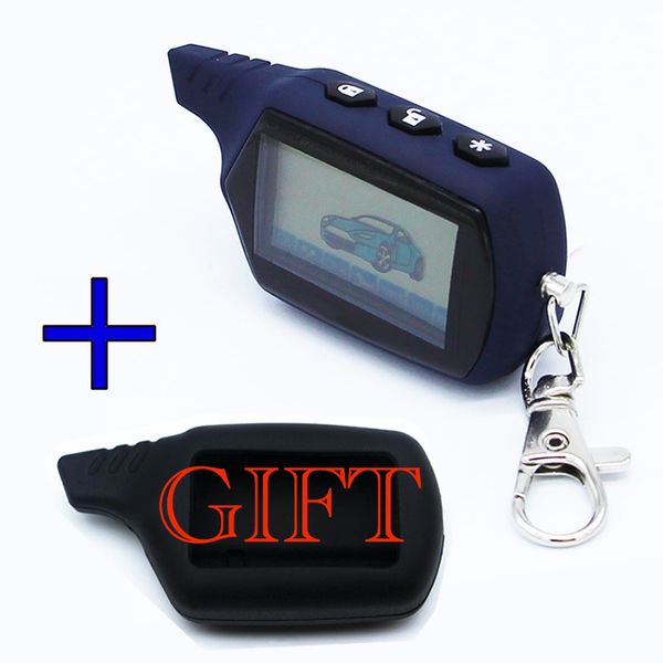 

lcd remote controller 2 way car alarm key for starline 91 engine starter starline a91 fob keychain body remote
