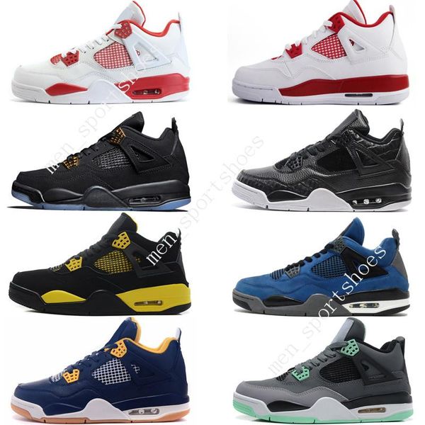 

new 4 4s men basketball shoes game royal thinker oreo eminem white cement pure money toro bravo bred military blue cavs sport sneakers