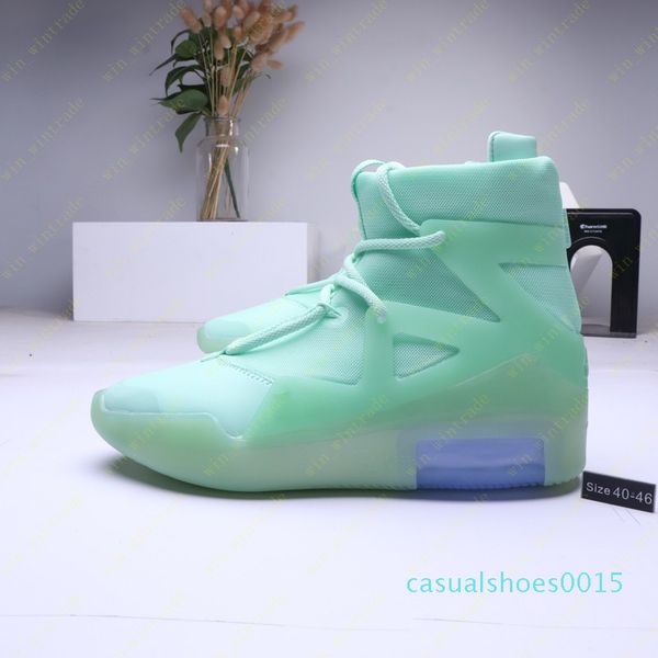 

mens 2019 fear of god 1 light bone black дизайнерские кроссовки мода туман подушка сапоги спортивный зум повседневная обувь 40-45 c15