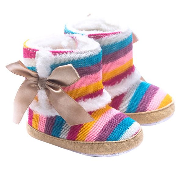 

детская обувь детские радужные вязаные шерстяные сапоги младенческая малыша зимние теплые ботинки девочек добыча детская кроватка дети дети, Black;grey