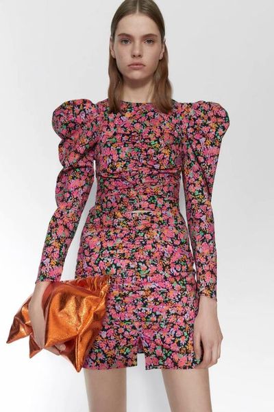 

2020 новой весна лето европейского printed поплина raing женщины блузка рубашка tops vadiming sheining женской блузка рубашка xdl2610, White