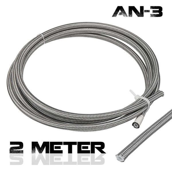 

2m an3 braided stainless steel 3an an3 an-3 brake hose ptef hydraulic brake fuel line hose