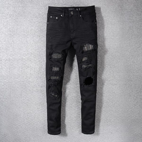 

2020 amirl jeans #565 famous brand designer luxury jeans men fashion street wear mens biker jeans man popular hip hop pants, Blue