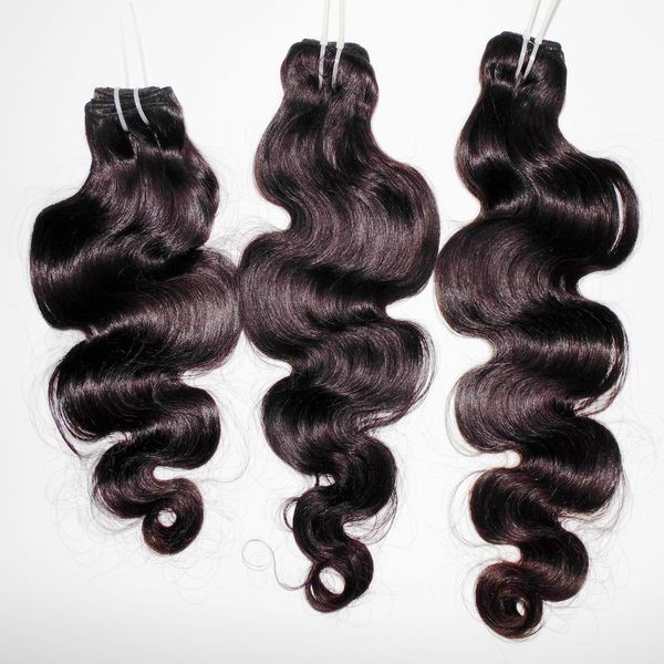 

8a virgin unprocessed body wave indian hair weave 3 bundles full extensions charming lady prosucts, Black