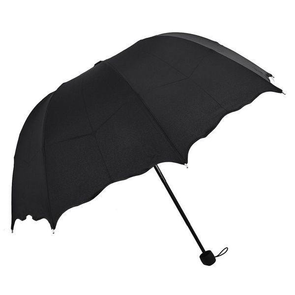 

bmby-anti-uv lady women flouncing princess dome parasol sun/rain foldable umbrella black