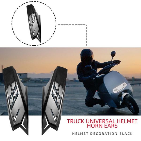 

men's motorcycle helmet horns accessories yellow red black with scotch tapes durable universal ear helmet ornament
