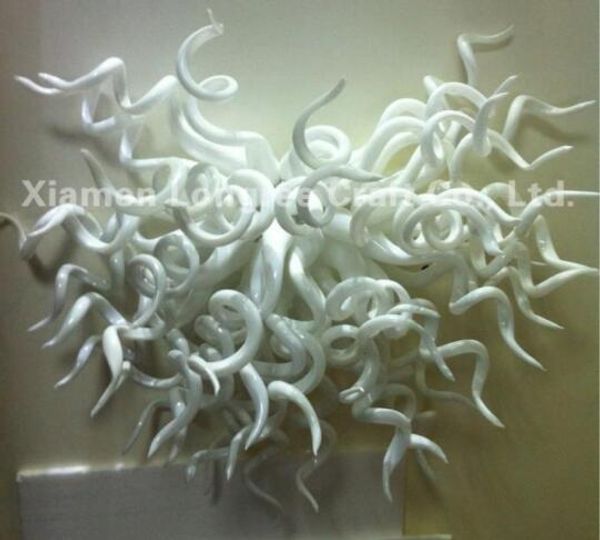 

wall mounted hand blown lamps style white murano glass sconce for home decor