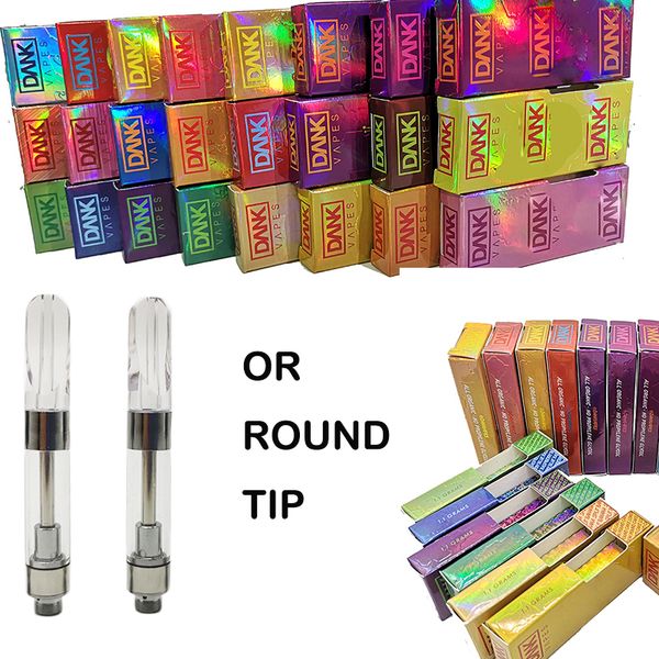 

0,8 мл 1,0 мл Данк Vapes Голограмма Box Данк Голографическая Vape картридж Упаковка одноразовая Vape Ручки 510 Thread Керамические Coil