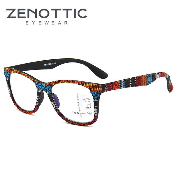 

zenottic anti-blu-ray reading glasses multifocal progressive presbyopia eyewear men women imitation woodgrain frame spectacles, White;black