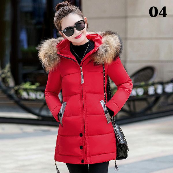 

2019 winter jacket women plus size womens parkas thicken outerwear solid hooded coats long female slim cotton padded basic, Black