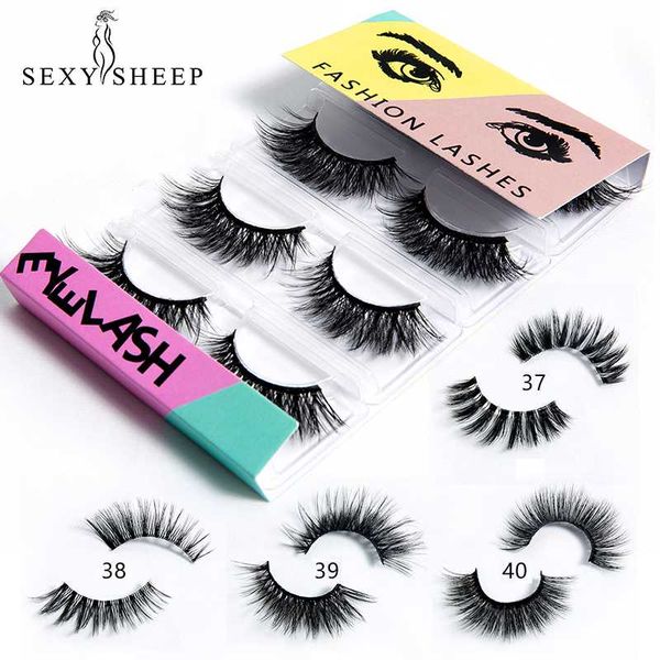 

false eyelashes 4 pairs set 3d thick fake lashes 100% hademade natural eyelash extensions for beauty more styles eye makeup tool