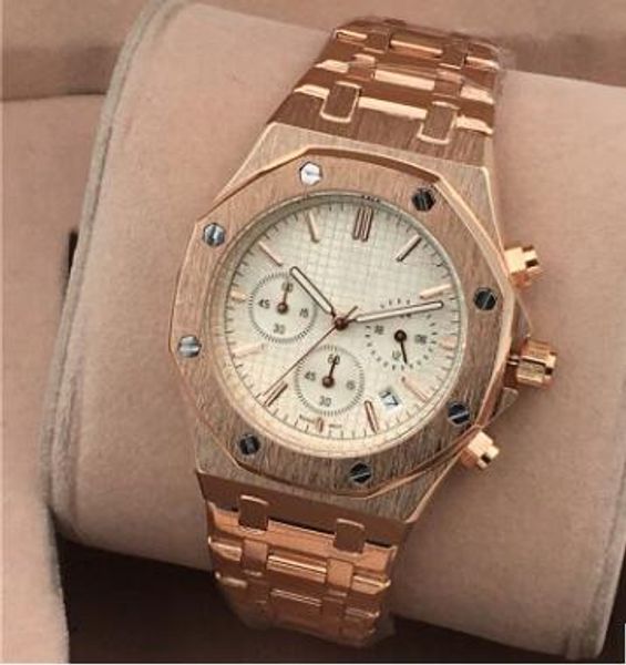 

orologio all subdials work leisure mens watches stainless steel quartz wristwatches satch watch watch relogies for men relojes gift, Slivery;brown