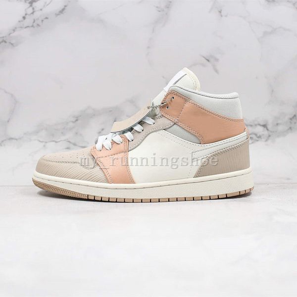 

new 1s mid milan basketball shoes 1 light khaki noble red gs women mens designer sneakers skate trainers cv3044-100