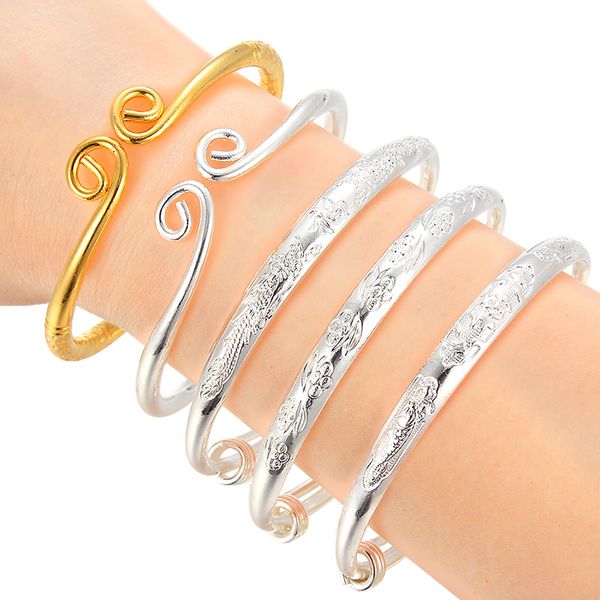 

new arrival a variety of styles exquisite bangle alloy pattern bangle for women girls jewelry gifts, Black
