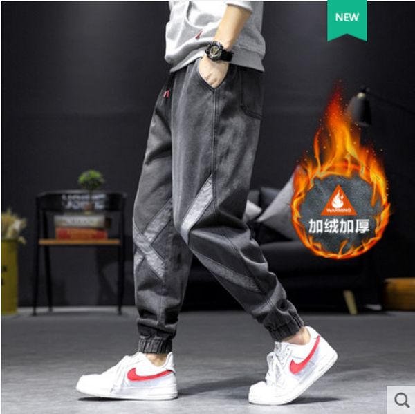 

black добавить wool beam foot джинсы мужчины более популярным logo теплый сыпучие молодежи haroun штаны большой yards, Blue