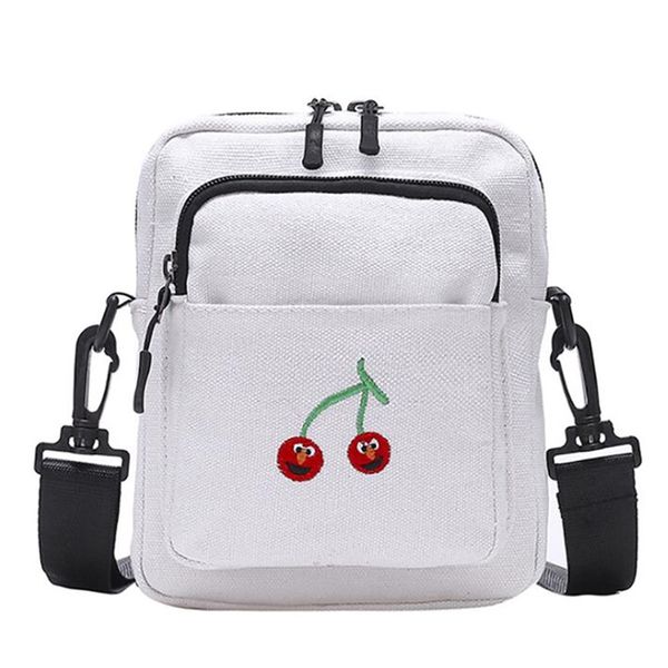 

simple bag fashion girl cartoon mini cherry print cute messenger bag female bevel funny sweet girl canvas