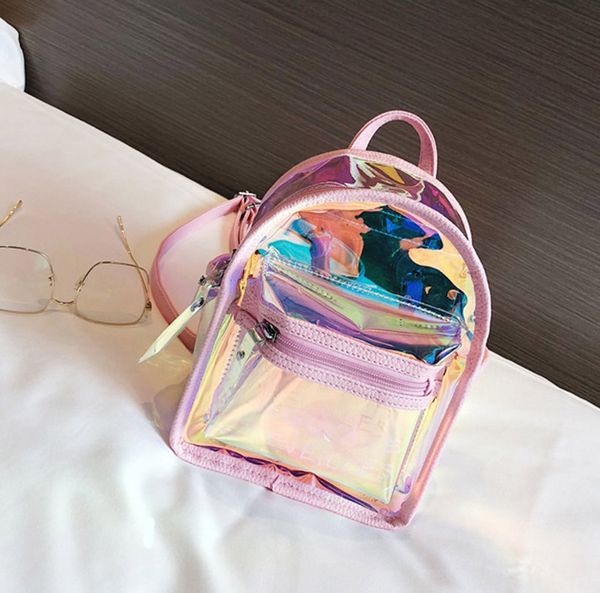 

designer backpack women jelly package 2019 new style usa style transparent pvc backpack lady bag shoulder belt brw