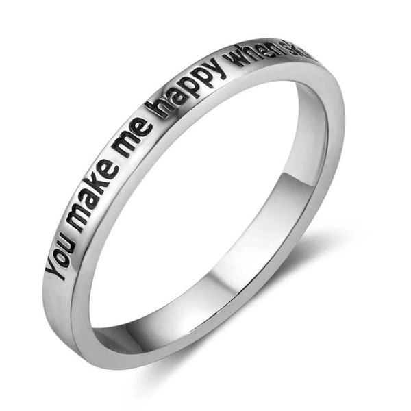 

2019 new luxury 925 sterling silver ring love letter ring fashion jewelry wedding engagement rings for women lover mom, Slivery;golden