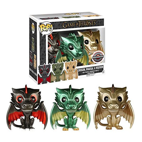 Funko pop game of throne metallic dragon et exclu ive action figure with original box great quality ame day hipping