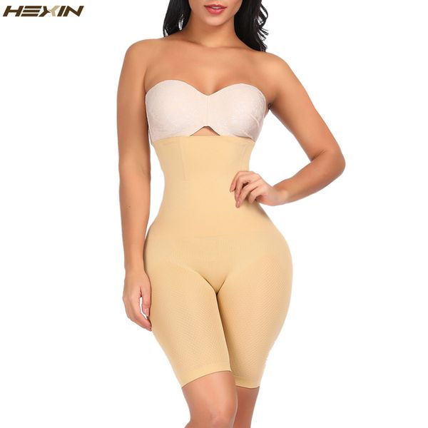

hexin high waist butt lifter shaper shorts seamless tummy control shaper 4 bones shapewear body shapers women slimming underwear, Black;white