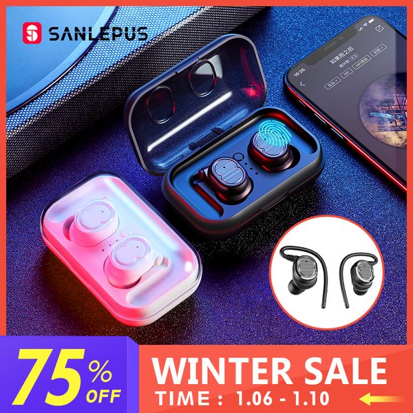 

sanlepus tws 5.0 wireless headphones bluetooth earphones sports earbuds stereo headset handsauriculares for phones xiaomi