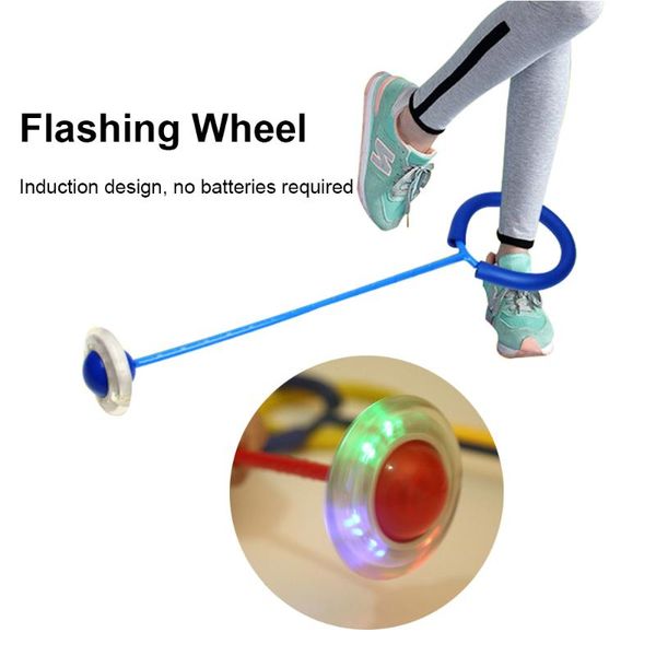 

kids funny bouncing balls one foot flashing skip ball jump ropes sports swing ball children fitness playing entertainment toys