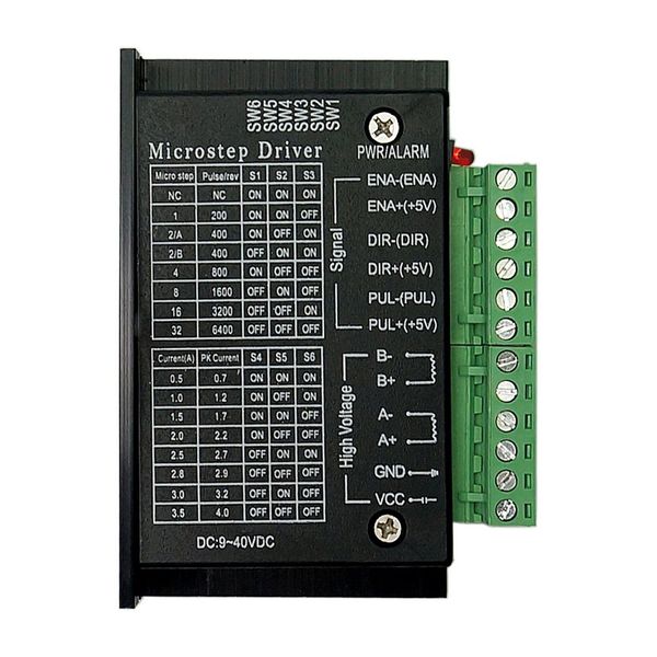 

tb6600 4.0a stepper motor driver 42/57/86 32 segments upgraded version 42vdc for cnc router machine engraving drilling