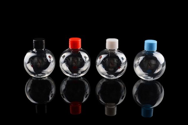 

100ml round mall bulb cartoon bottle jar new pla tic ball ub bottle with colorful crew whole ale