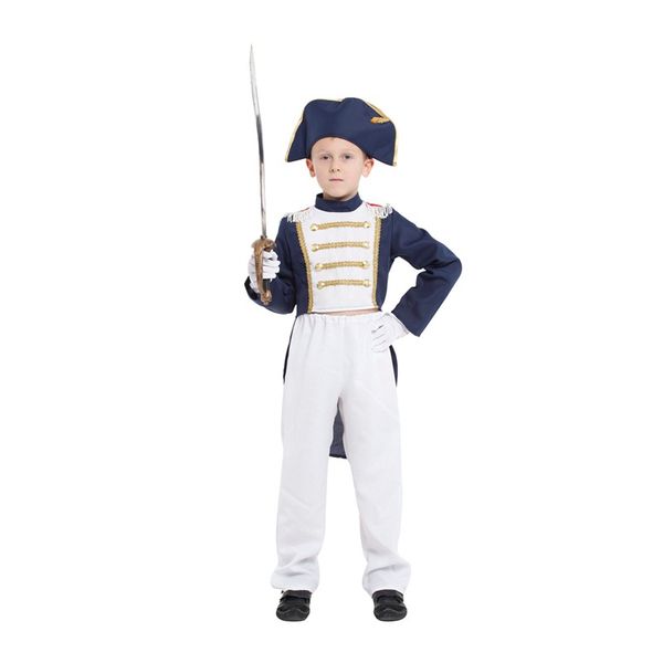 

kids napoleon costume for boys christmas carnival halloween masquerade party fancy dress children cosplay clothes king prince, Black;red
