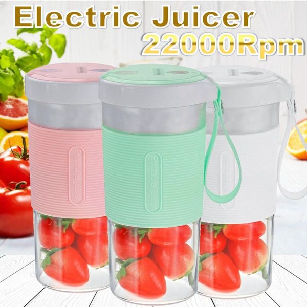 

portable electric juicer small fruit cup -blender processor mixer 300ml mini usb rechargable 40 seconds of quick juice maker