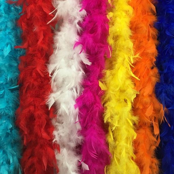 180 cmnew Glam Flapper Dança Fancy Dress Costume Acessório Feather Boa Cachecol Envoltório Burlesco Pode Saloon ems para EUA # Z903