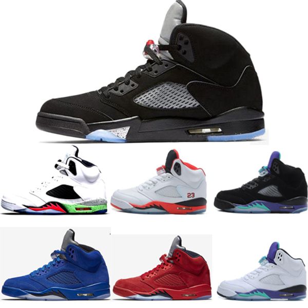 

new 5s men basketball shoes military motosports blue alternate 89 pure money white cement royalty bred fire red black cat oreo sneakers