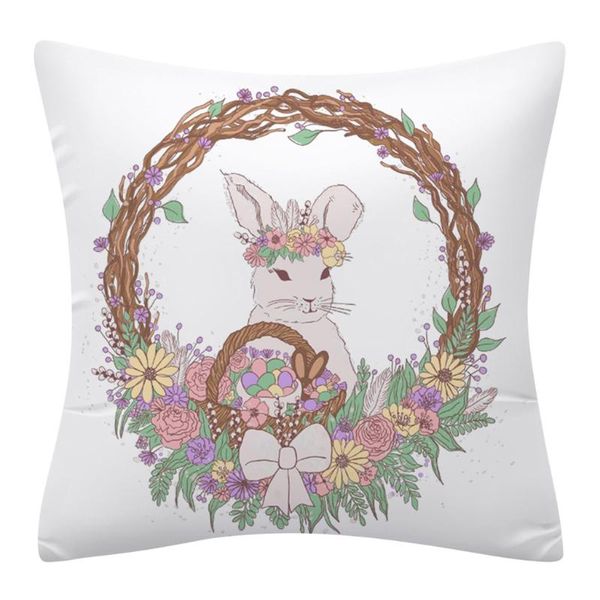 

easter cover cute cartoon print decorative cushion cover soft polyester throw pillow case covers coussin decoratif